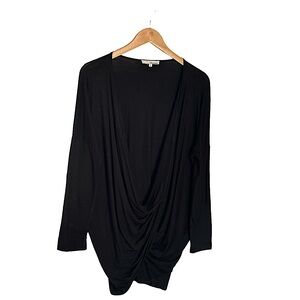 JUNE HUDSON LONG SLEEVE OVERSIZED WRAP  FRONT TOP L